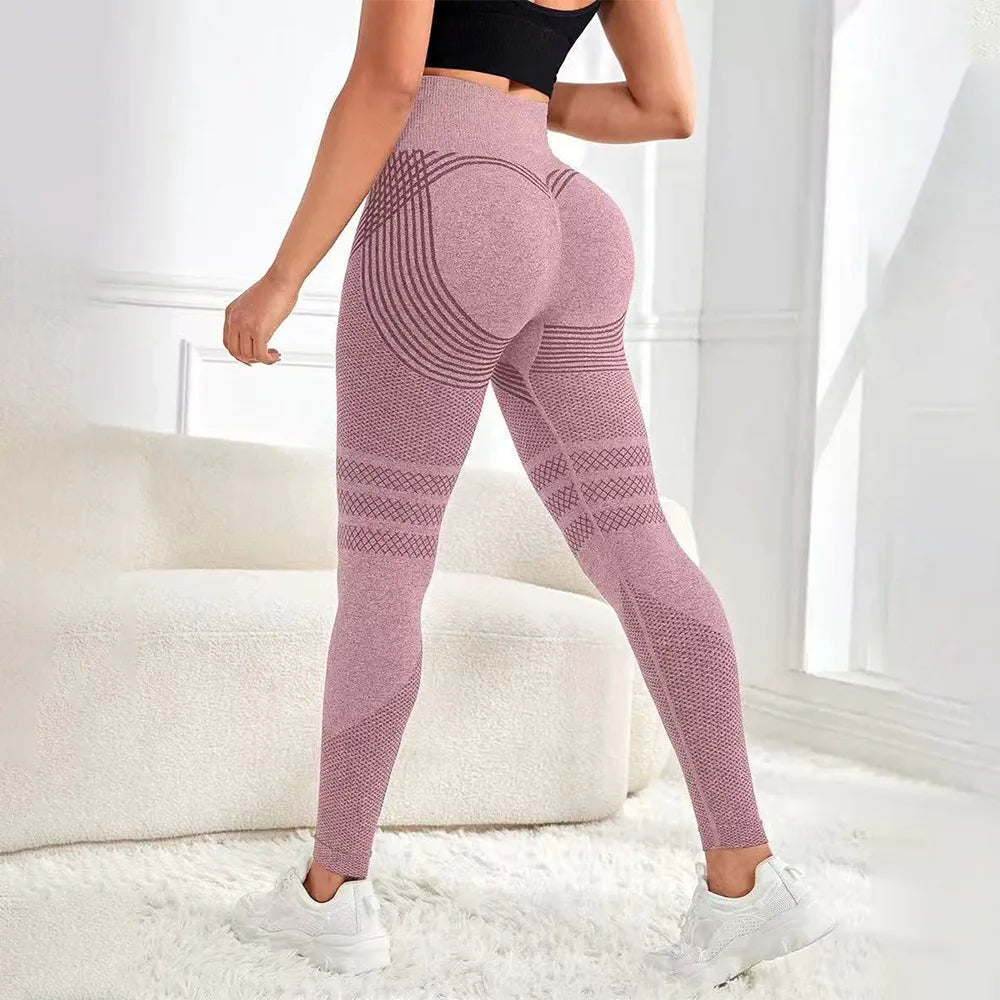Women's Textured Full Length Leggings For Workout Outfits