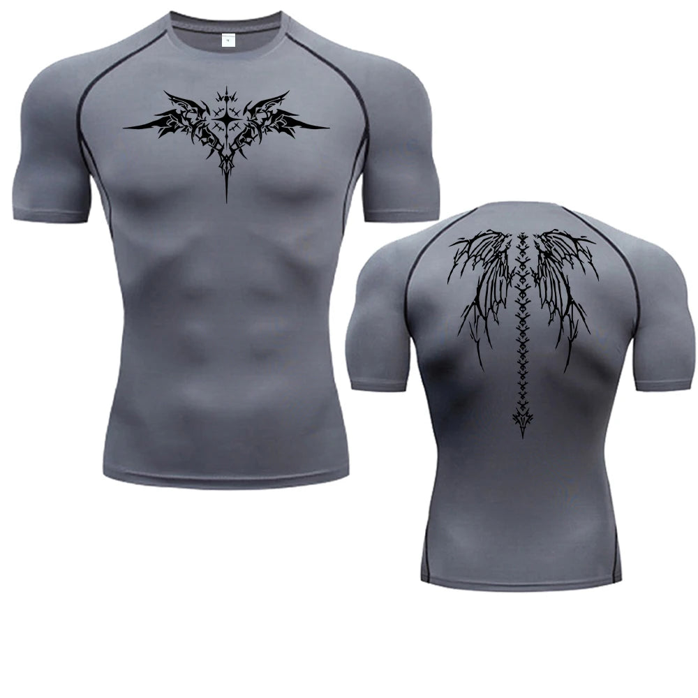 Fitted Sports Compression Shirt with Original Sleeve Style Options
