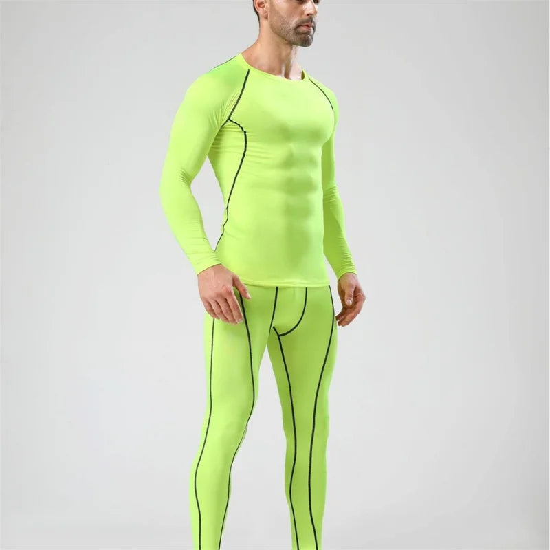 Men's Fitted Training Leggings for Gym and Running