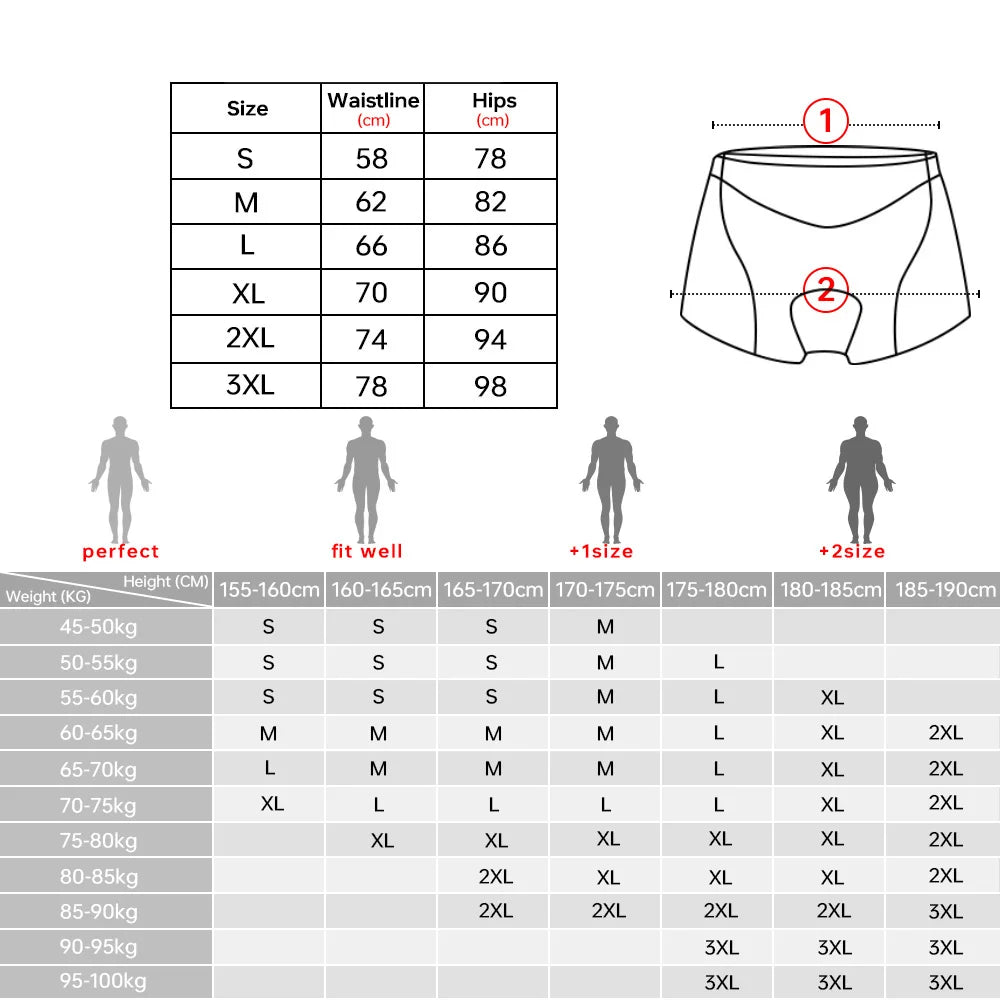 Men's Padded Cycling Underwear Shorts