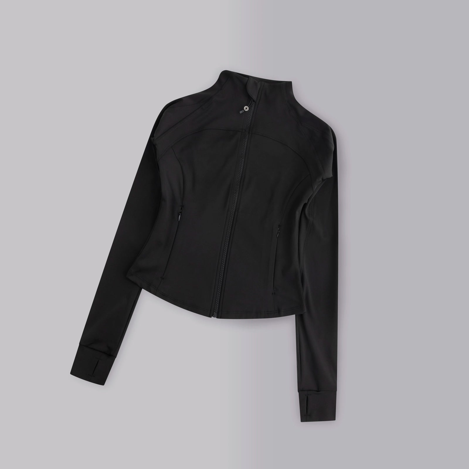 Women's Stand Collar Full Zip Sports Jacket For Workout Outfits