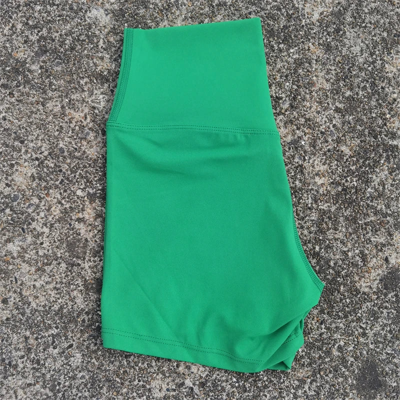 Women's High Waist Nylon Blend Biker Shorts with Colour Options