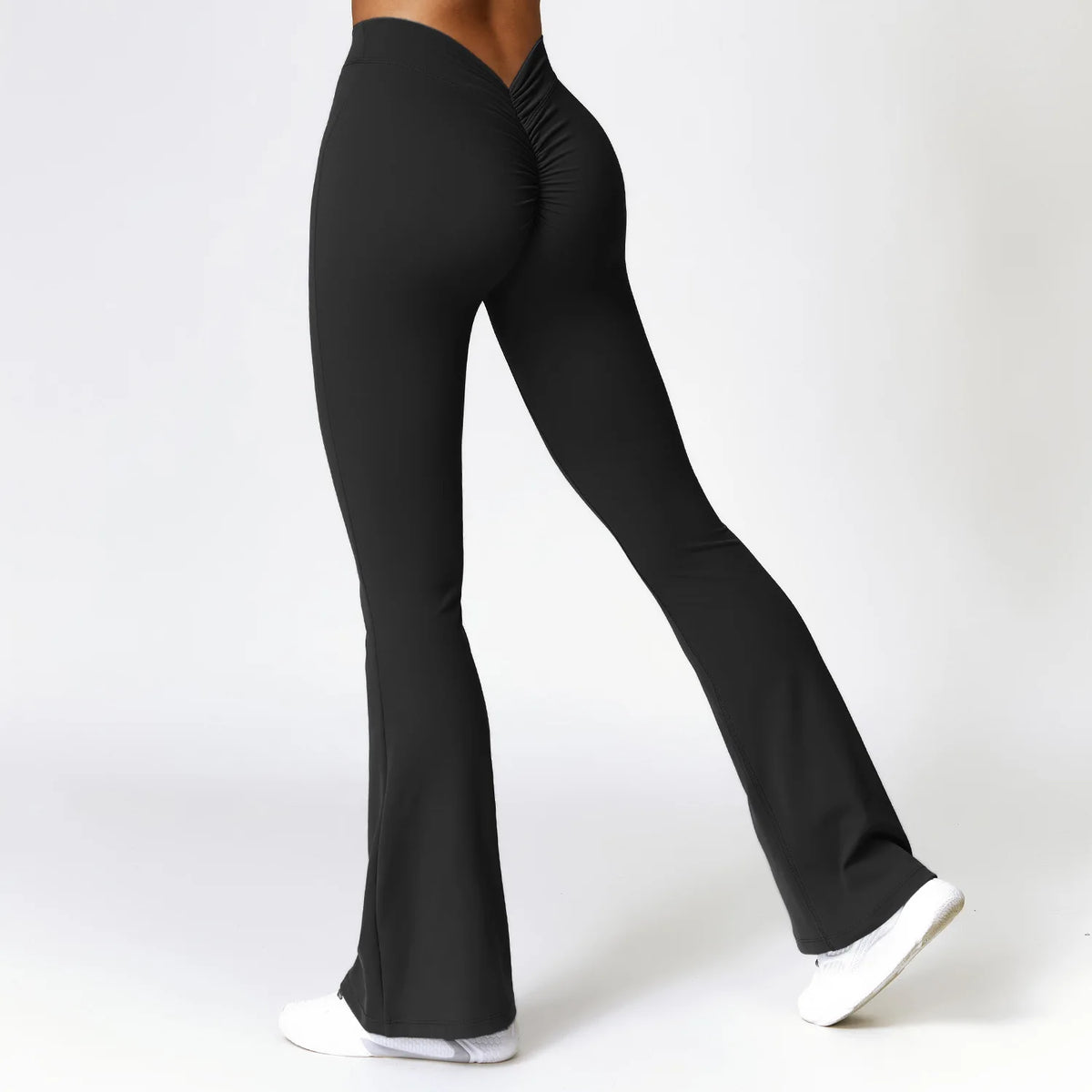 Women's V Back Flared Leggings For Workout Outfits