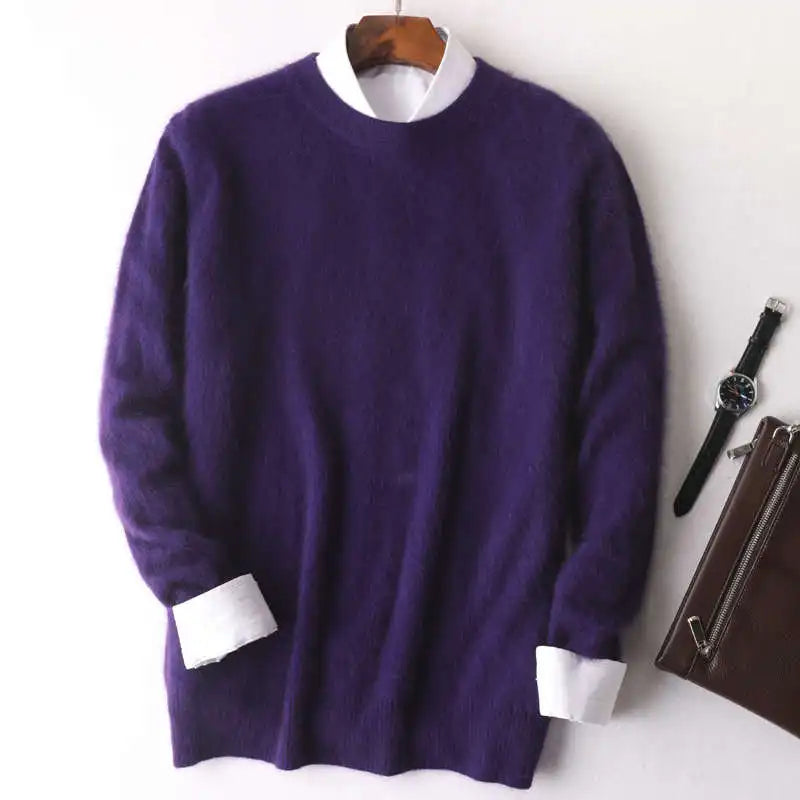 Men's Plain Long Sleeve Knit Sweater