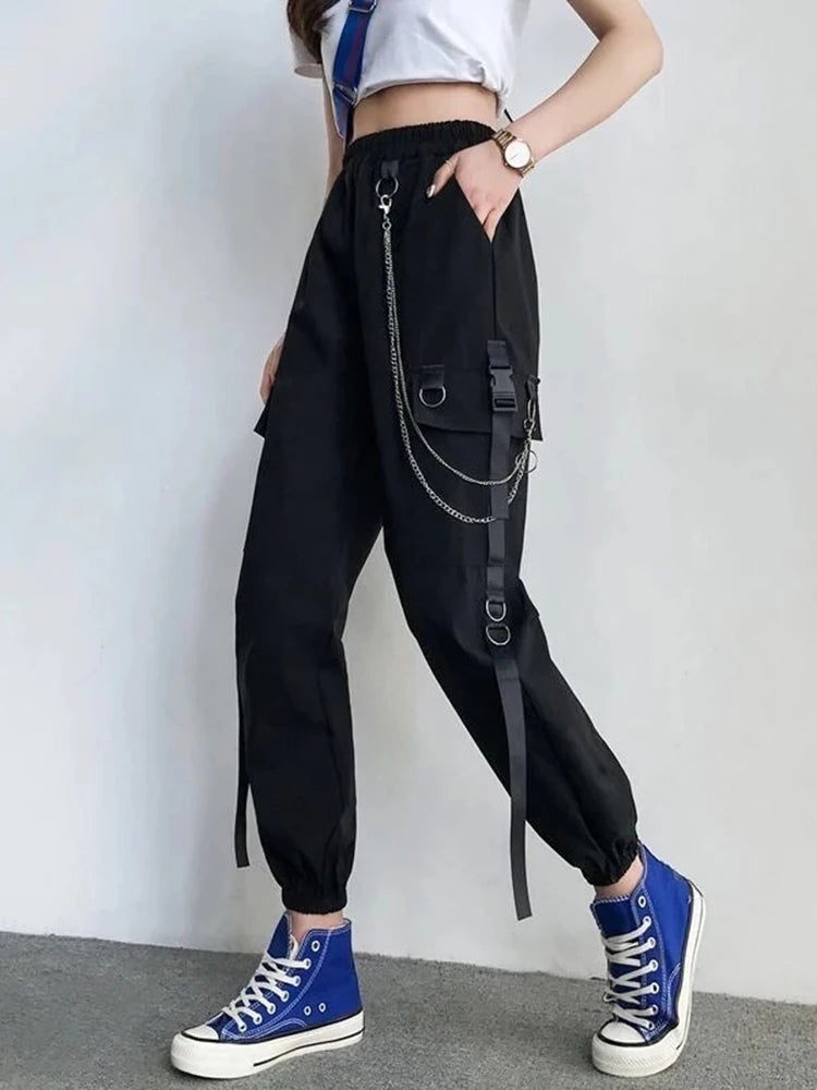 Unisex Cargo Joggers with Chain and Lined Style Options