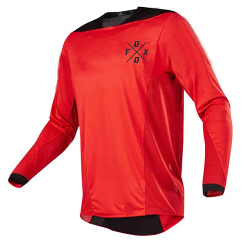 Long Sleeve Graphic Pullover Mountain Bike Jersey for Trail Riding
