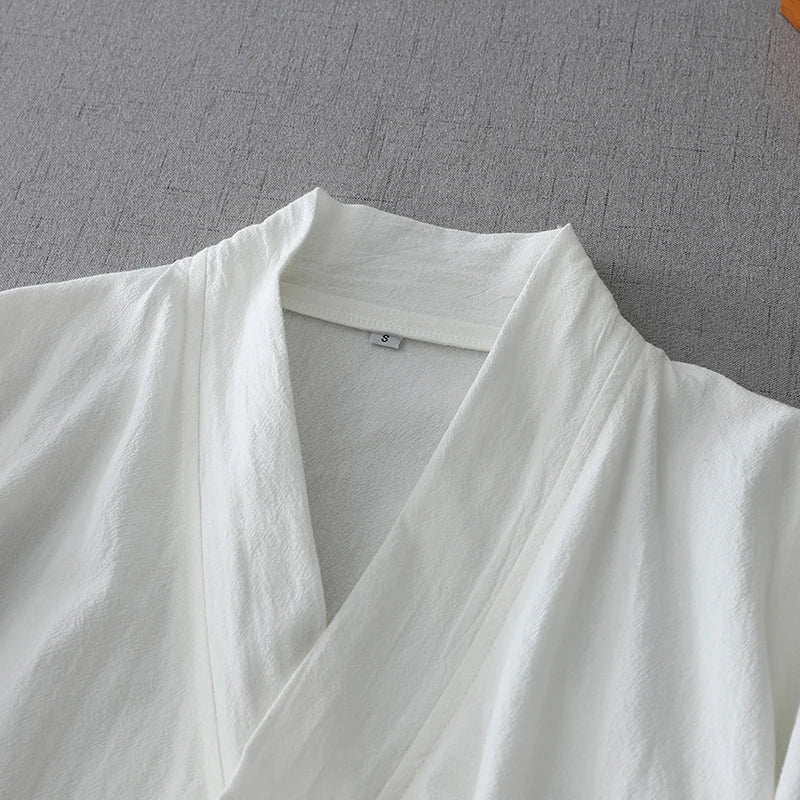Women's Wrap Front Tie Fastening Kimono Style Shirt