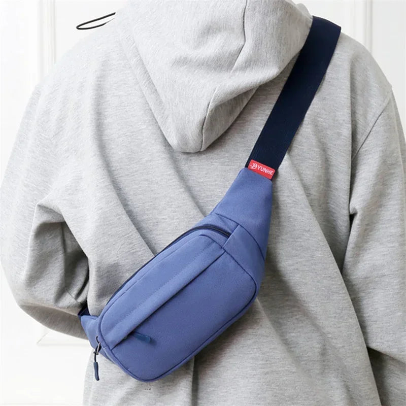 Solid Waist Pack with Adjustable Strap and Zippered Pockets
