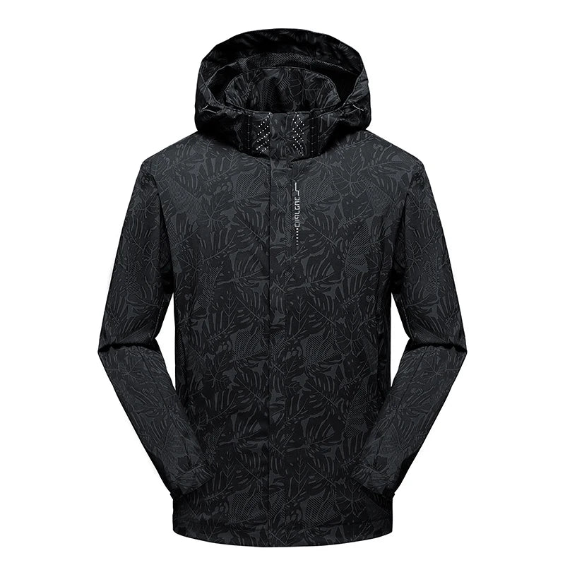 Men's Printed Zip-Front Windbreaker