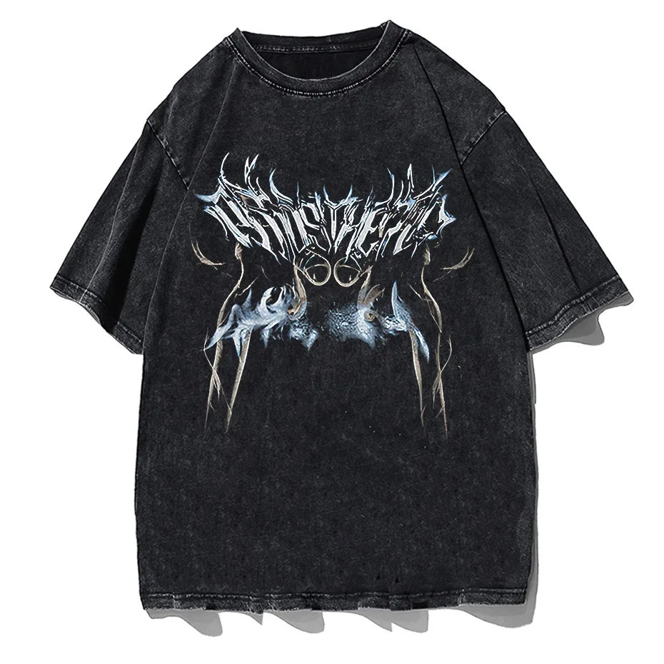 Hip Hop Streetwear Graphic T-Shirt Men Harajuku Cotton Short Sleeve Tee