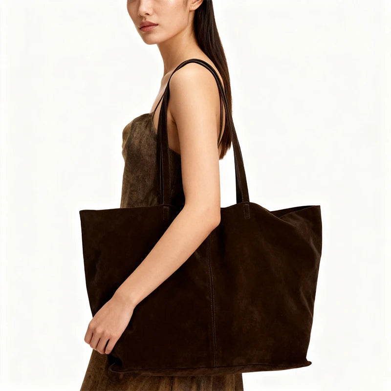 Women's Soft Shoulder Tote Bag with Carry Handles and Multiple Shapes
