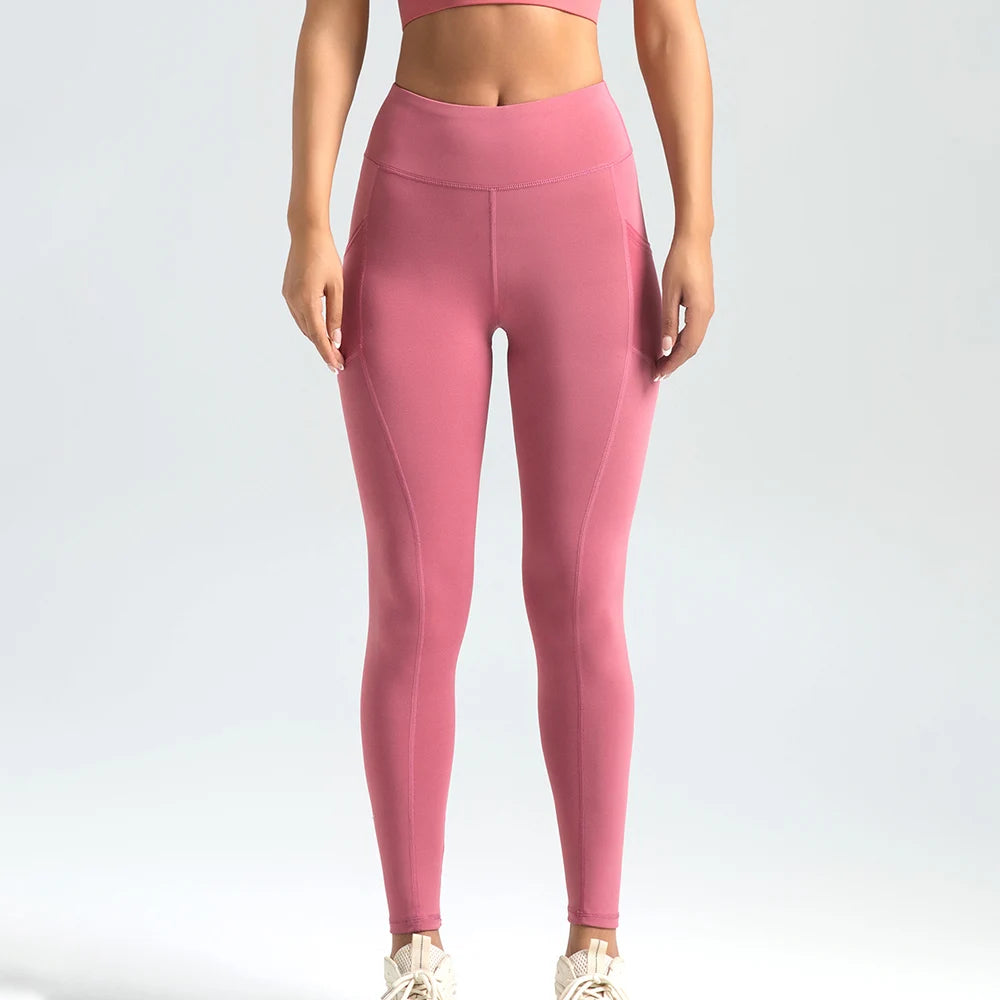 Women's Side Pocket Full Length Leggings For Workout Outfits