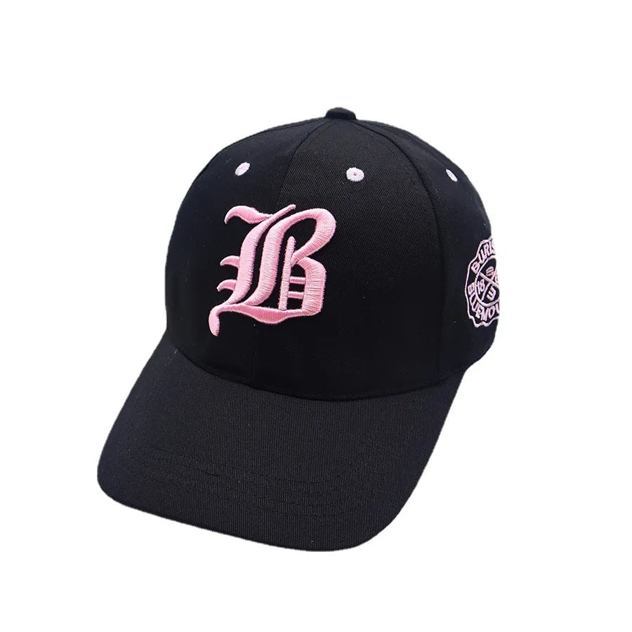 Letter Embroidered Baseball Cap with Decorative Side Motif