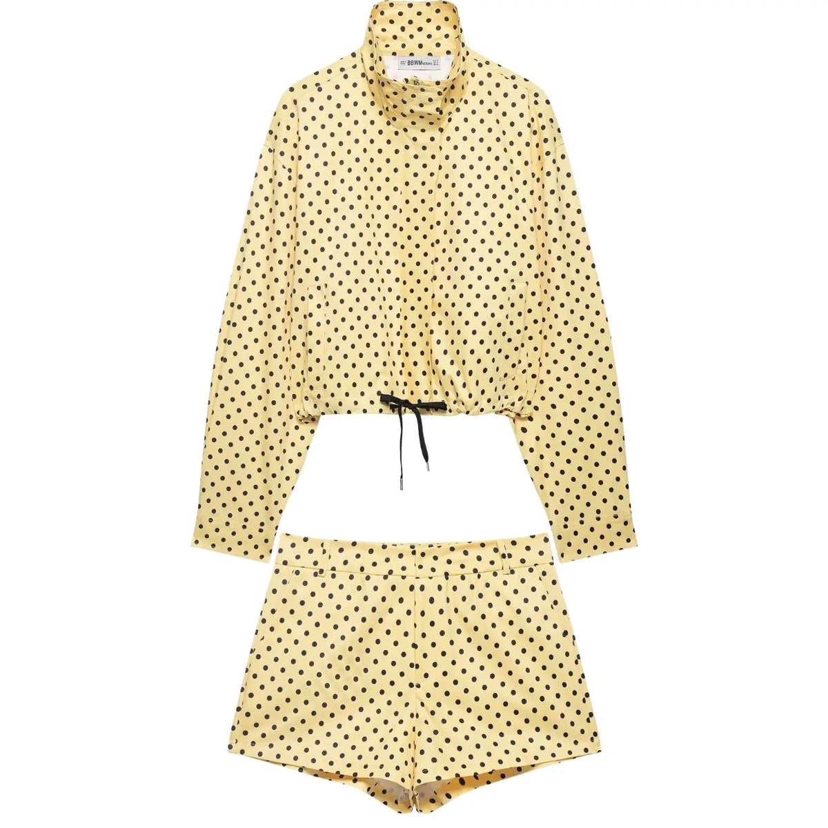 Women's Polka-Dot High-Neck Zip-Front Jacket