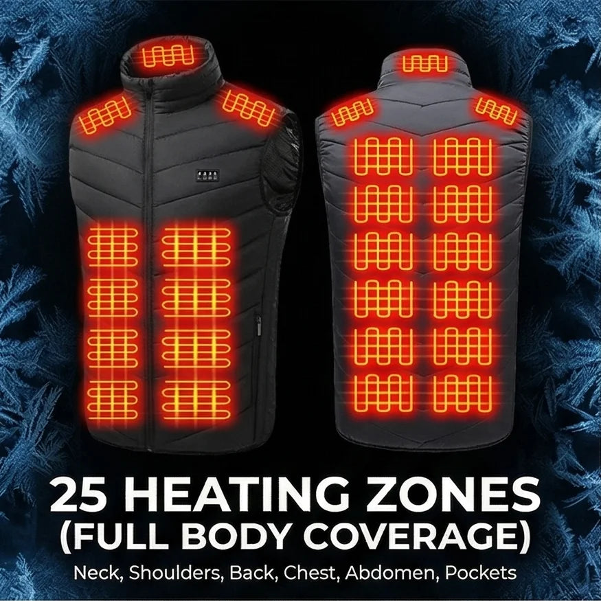 USB Heated Vest with Separate Zone Controls