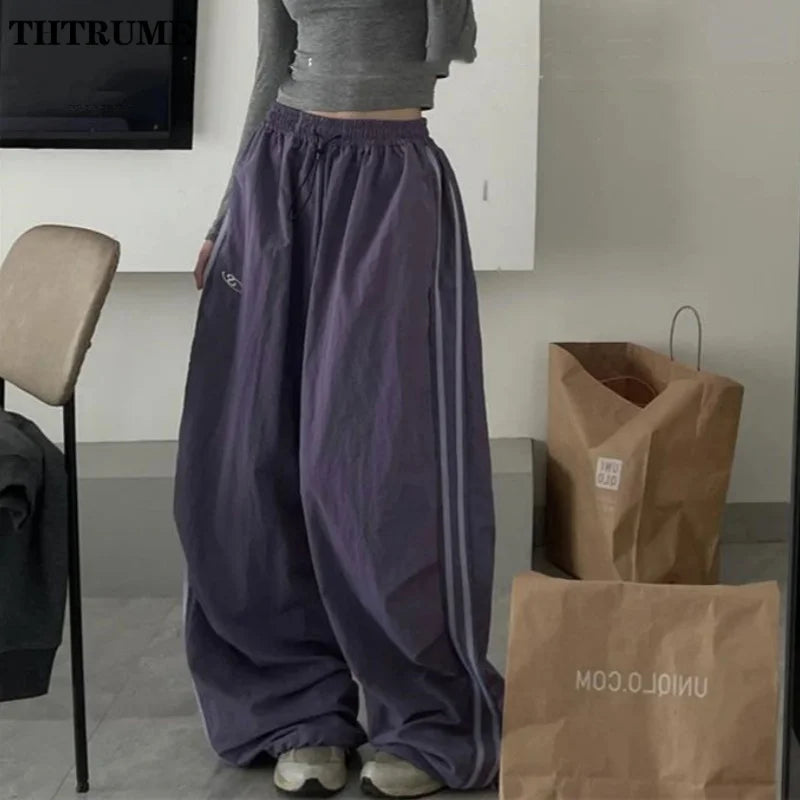 Full Length Loose Fit Casual Streetwear Pants with Waistband