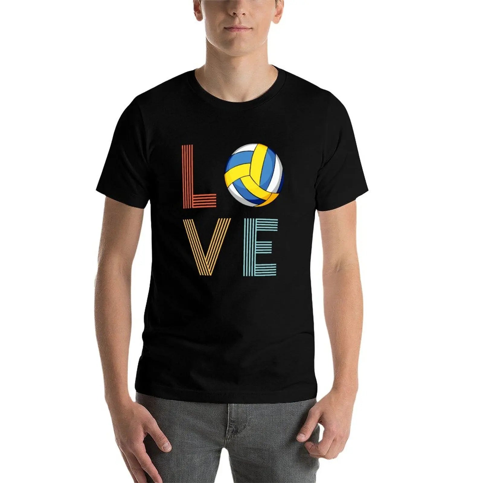 Love Volleyball Graphic Short Sleeve T-shirt For Sports Outfits