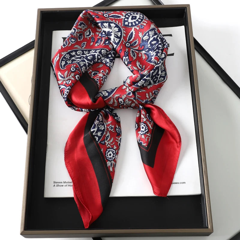 Floral Print Large Square Scarf for Draped Wrap Styling