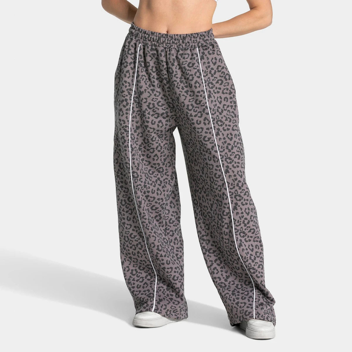 Women's Leopard Print Wide Leg Yoga Pants For Workout Outfits
