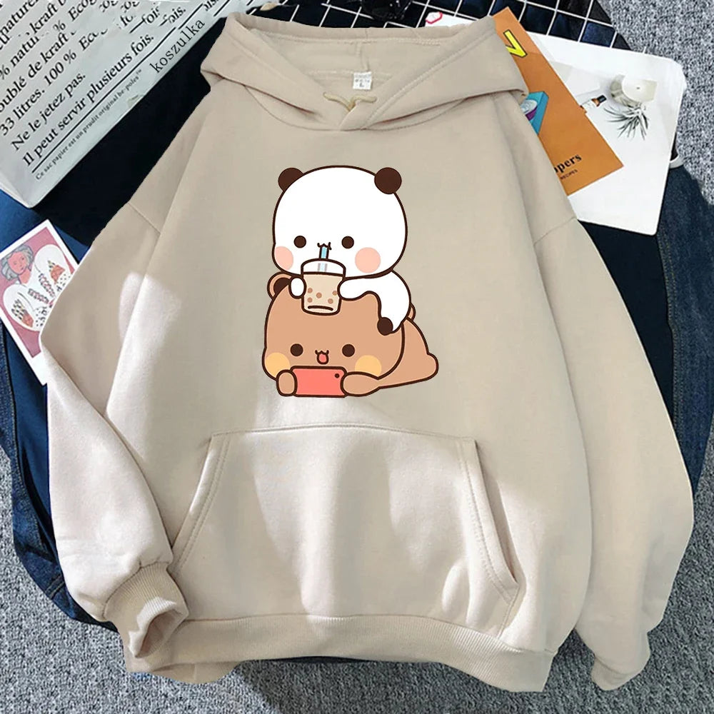 Cartoon Graphic Long Sleeve Pullover Casual Hoodie for Layering