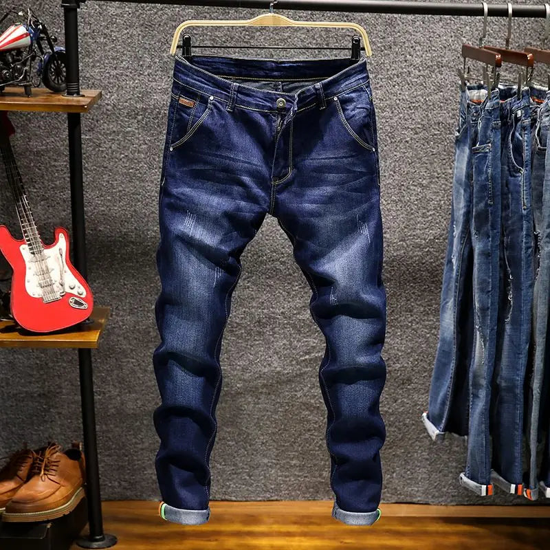 Men's Distressed Slim Fit Denim Jeans for Casual Everyday Wear
