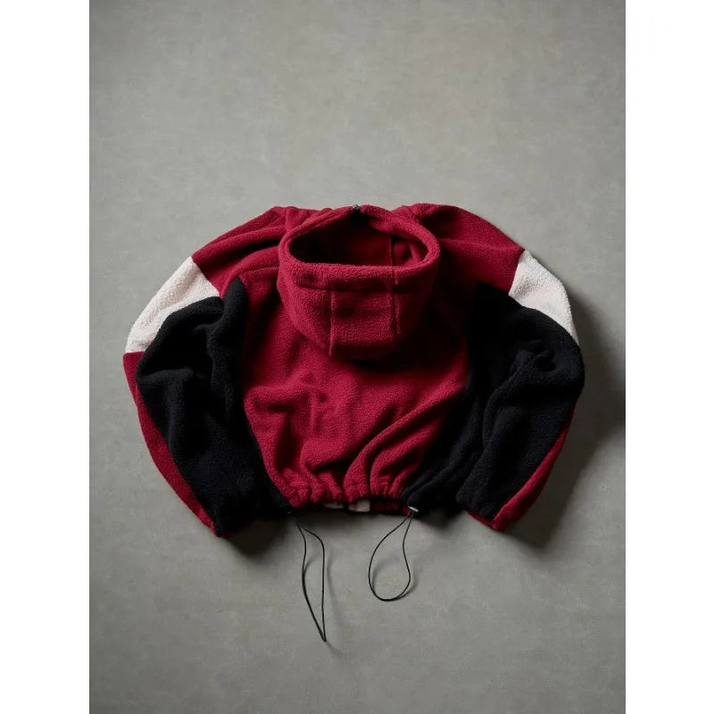 Hooded Long Sleeve Full Zip Casual Streetwear Jacket