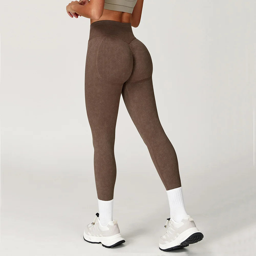 Women's Textured Full Length Leggings For Workout Outfits