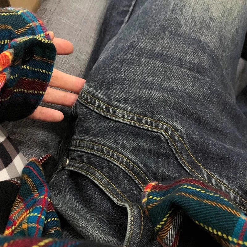Women's Dark Denim Loose Fit Denim Jeans For Everyday Outfits