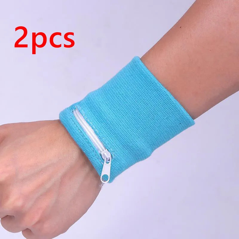 Zippered Wrist Pouch Wallet with Soft Band Shape