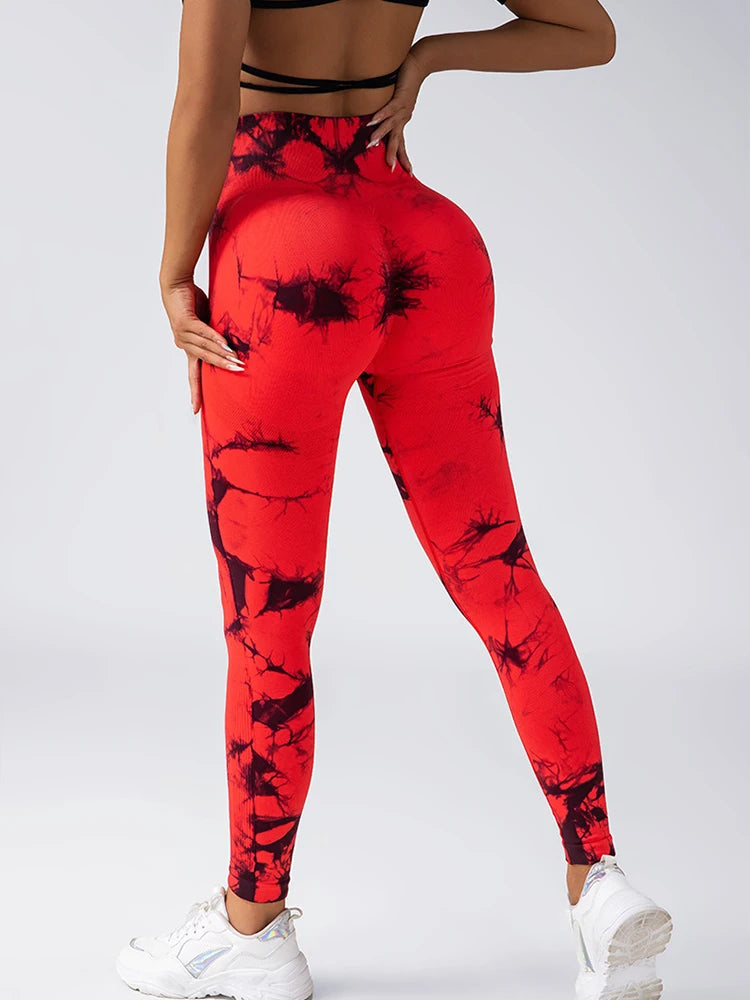 Women's Tie Dye Full Length Leggings For Workout Outfits