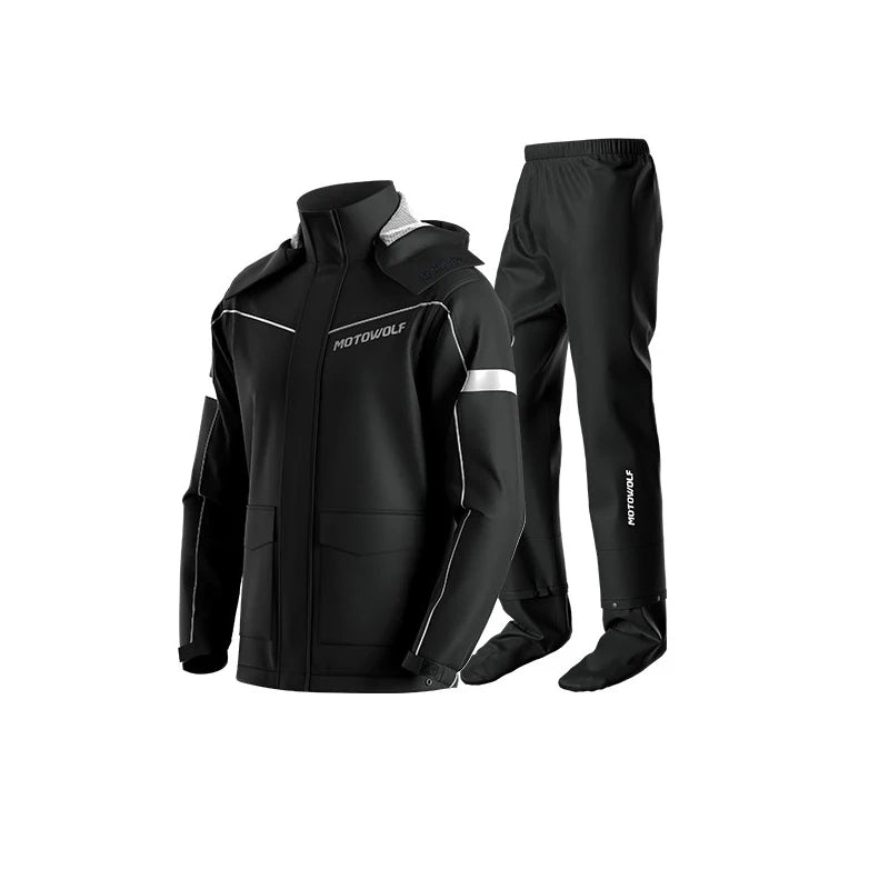 Outdoor Hooded Jacket and Trouser Clothing Set with Style Options