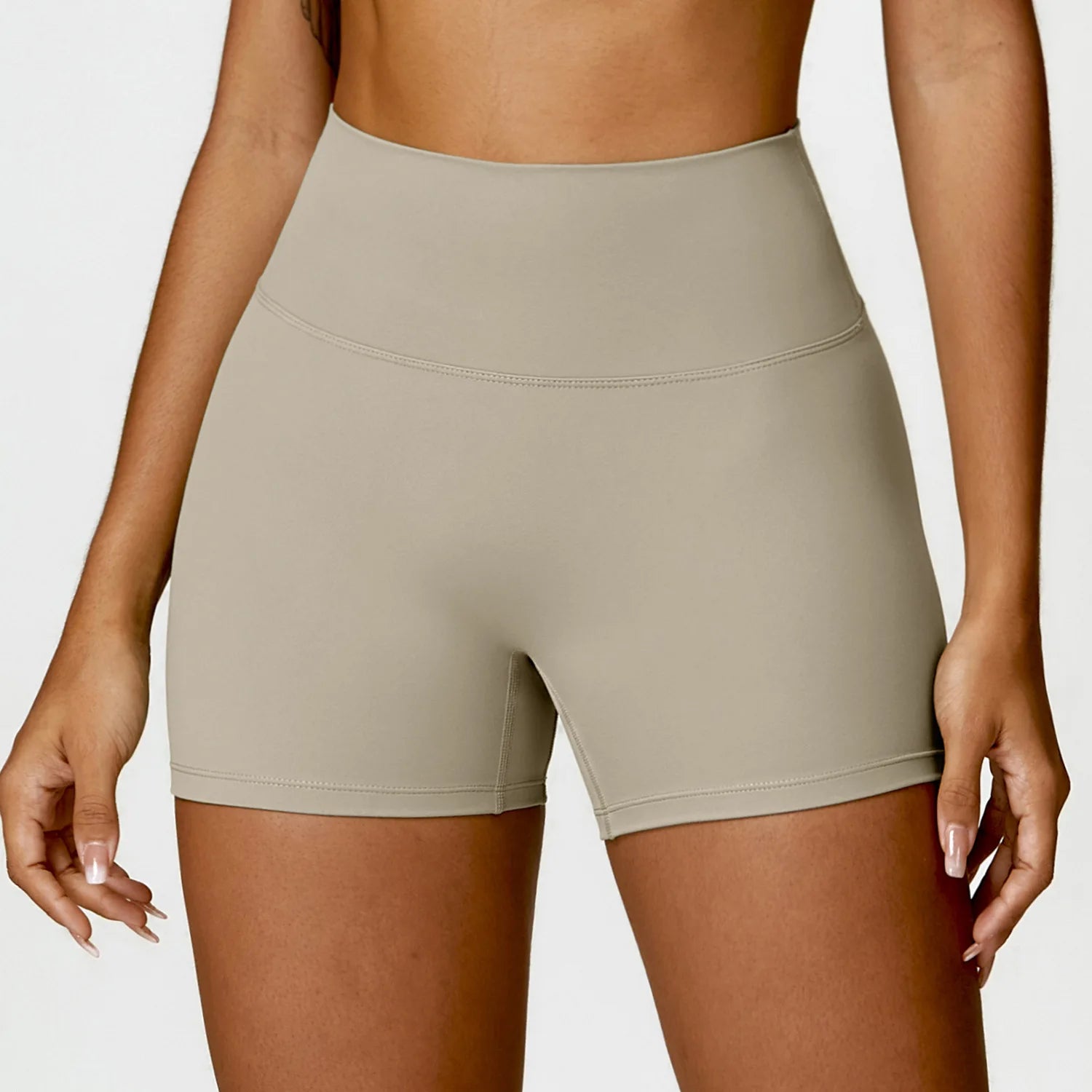 Women's Ruched Back High Waist Nylon Blend Shorts for Yoga