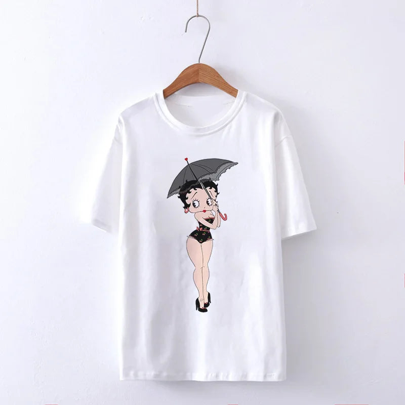 Betty Boop Graphic Crewneck Short-Sleeve T-Shirt