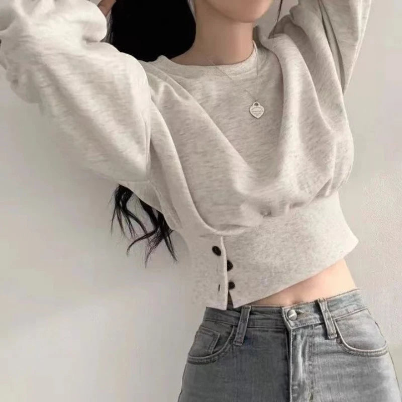 Long Sleeve Casual Pullover Sweatshirt with Original Style Options