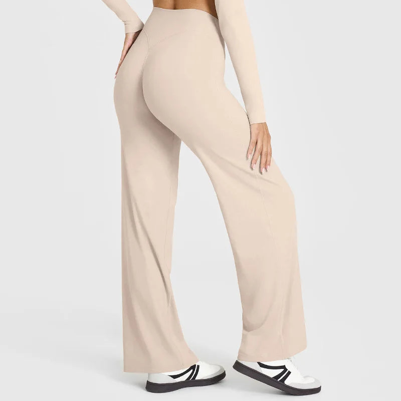 Women's Scrunch Flared Leggings For Workout Outfits And Layering