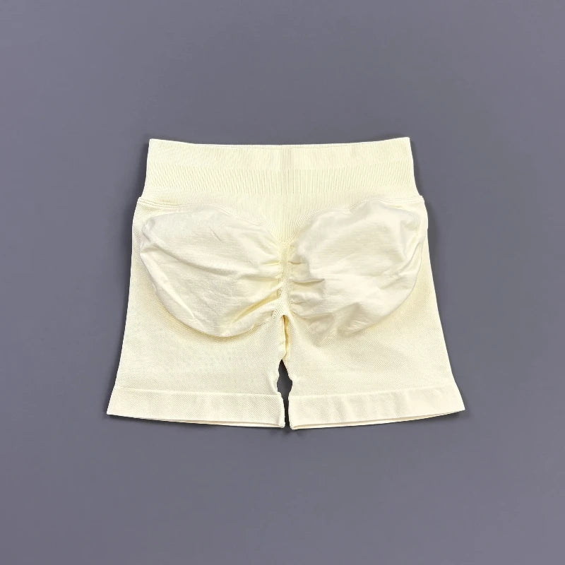 Women's High Waist Nylon Blend Scrunch Shorts for Gym Training