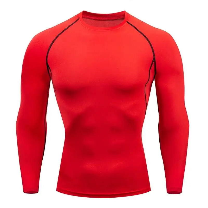 Fitted Crew Neck Long Sleeve Compression T Shirt