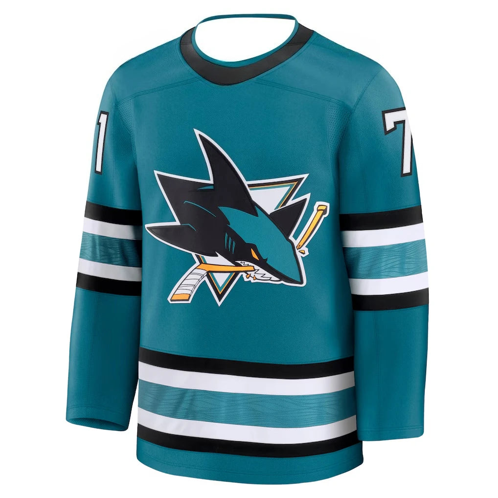 Player Number Hockey Graphic Long Sleeve Jersey For Sports Outfits