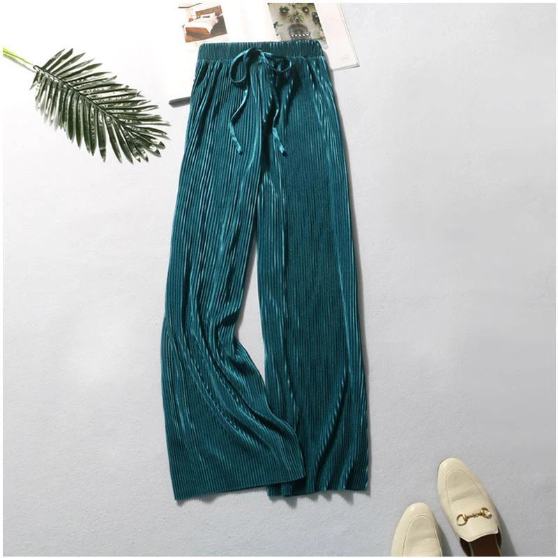 Women’s Pleated Wide-Leg Pants