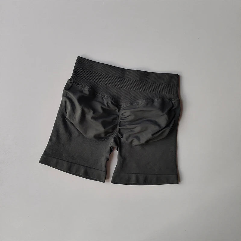 Women's High Waist Scrunch Back Shorts for Yoga and Gym Workouts