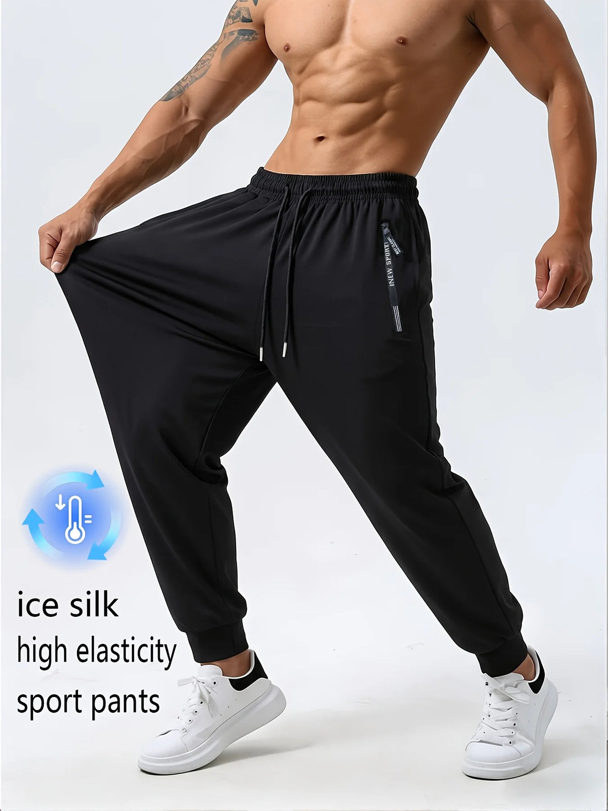 Men's Elastic Waist Casual Pants For Everyday Wear