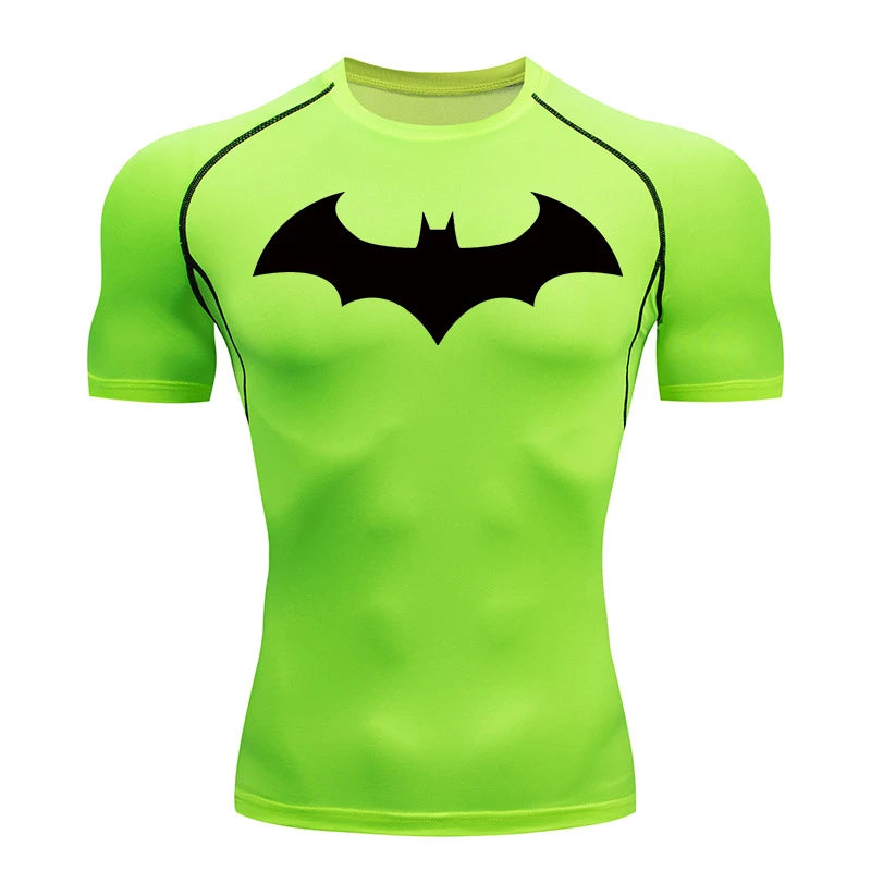 Fitted Crew Neck Short Sleeve Compression T Shirt