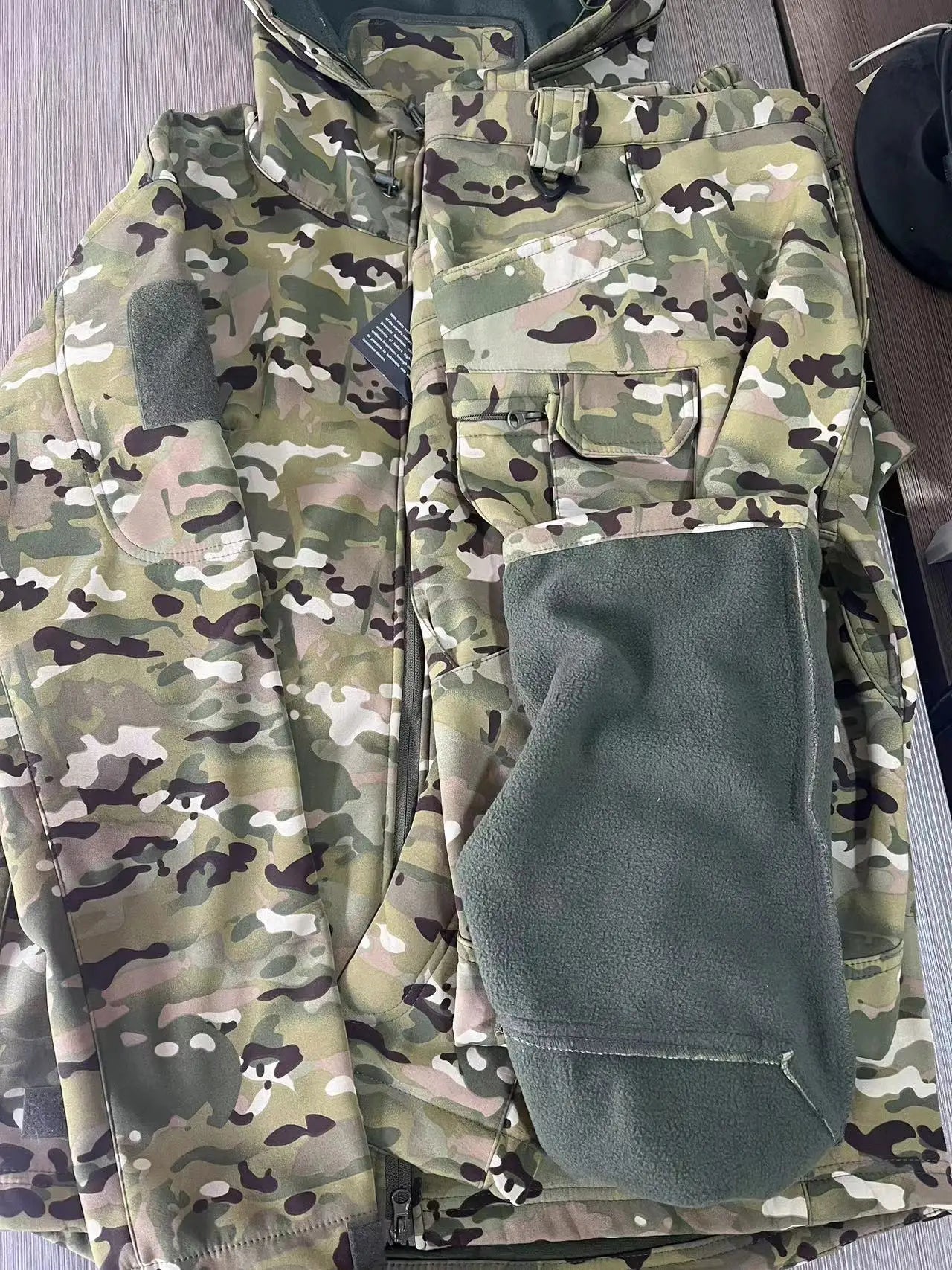 Outdoor Hooded Jacket and Trouser Clothing Set with Style Options