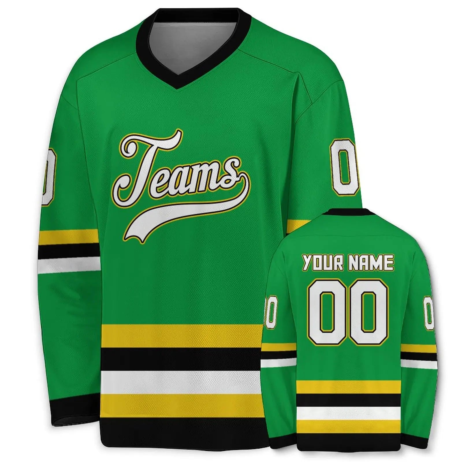 Striped Number Design Long Sleeve Jersey For Sports Outfits