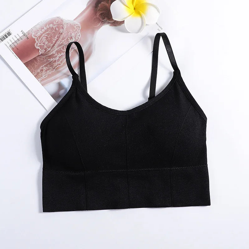 Women's Ribbed Scoop Neck Cropped Tank Top