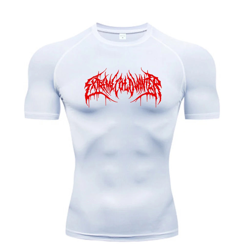 Fitted Crew Neck Short Sleeve Compression T Shirt