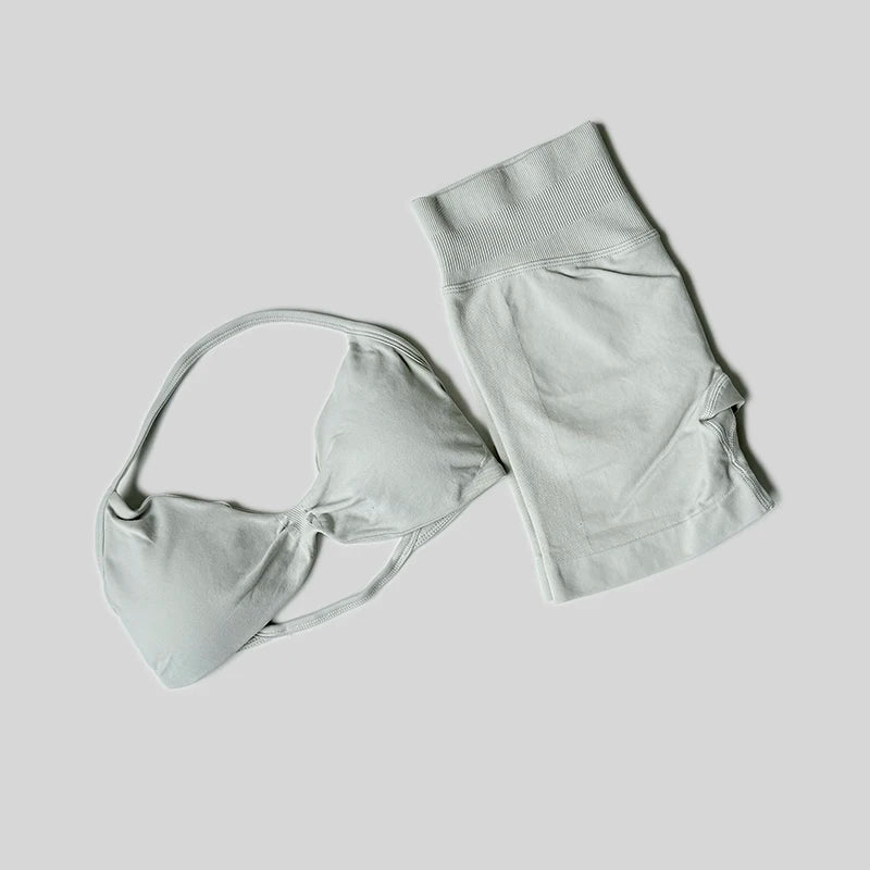 Women's Halter Tank And Shorts Yoga Set For Workout Outfits