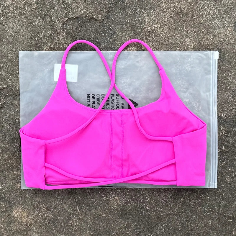 Women's Thin Strap Cross Back Sports Bra