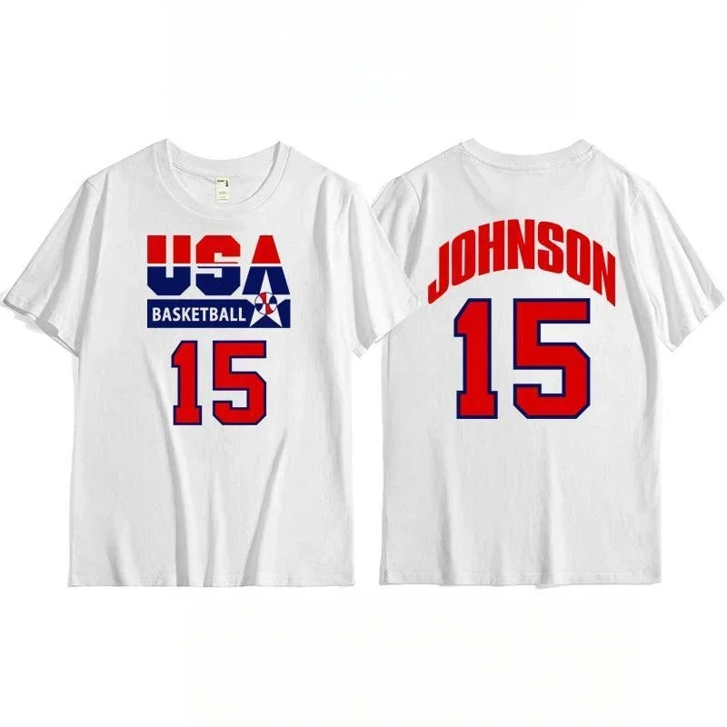 USA Basketball Number Short Sleeve T-shirt For Sports Outfits