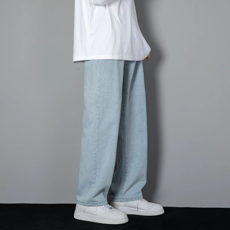 Men's Wide Leg Denim Jeans for Casual Everyday Wear